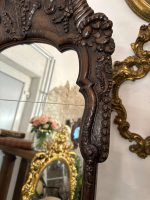 Carved Oak Wall Mirror – Baroque Style (Large Antique Carved Oak Wall Mirror in Baroque Style) (4597) - Image 3