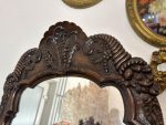 Carved Oak Wall Mirror – Baroque Style (Large Antique Carved Oak Wall Mirror in Baroque Style) (4597) - Image 5
