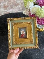 maza izmēra glezniņa ar Ludvigu Van Bēthovenu, skaistā rāmī, viegla pēc svara (7238)
