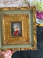 maza izmēra glezniņa ar Ludvigu Van Bēthovenu, skaistā rāmī, viegla pēc svara (7238) - Image 2
