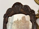 Carved Oak Wall Mirror – Baroque Style (Large Antique Carved Oak Wall Mirror in Baroque Style) (4597) - Image 8