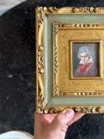 maza izmēra glezniņa ar Ludvigu Van Bēthovenu, skaistā rāmī, viegla pēc svara (7238) - Image 3