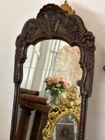 Carved Oak Wall Mirror – Baroque Style (Large Antique Carved Oak Wall Mirror in Baroque Style) (4597) - Image 7