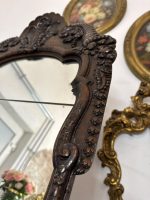 Carved Oak Wall Mirror – Baroque Style (Large Antique Carved Oak Wall Mirror in Baroque Style) (4597) - Image 11