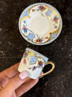 izsmalcināta porcelāna krūzīte un apakštasīte (6888) - Image 5