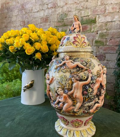 Capodimonte vase, Italien, tung, mellemstor (2730)