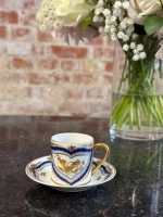 izsmalcināta porcelāna krūzīte un apakštasīte (6891) - Image 2