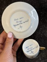 izsmalcināta porcelāna krūzīte un apakštasīte (6891) - Image 10