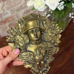bronzas, durvju klauvējamais ar Napoleonu, neliela izmēra (6241)