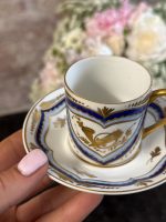 izsmalcināta porcelāna krūzīte un apakštasīte (6891) - Image 5