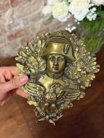 bronzas, durvju klauvējamais ar Napoleonu, neliela izmēra (6241) - Image 4