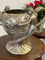 Antīks Jūgendstila šampanieša trauks ar sieviešu figūrām un nimfām (antique art nouveau pewter champagne cooler vase) (5288) - Image 6