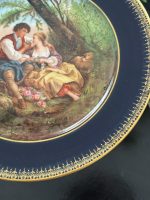 porcelāna šķīvis tumši zilā krāsā, vidēji liela izmēra (6614) - Image 2