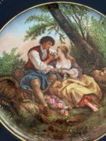 porcelāna šķīvis tumši zilā krāsā, vidēji liela izmēra (6614) - Image 4