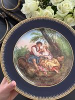 porcelāna šķīvis tumši zilā krāsā, vidēji liela izmēra (6614) - Image 5