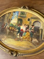 Ovāla glezna zelta krāsas rāmī, vidēji maza izmēra (6287) - Image 5