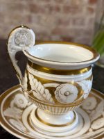 Antīka porcelāna krūzīte ar apakštasīti — Vieux Paris (Antique Porcelain Cup and Saucer) (6894) - Image 3