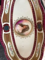 garens porcelāna šķīvis ar zelta krāsas setalizāciju un sievietes portretu (7137) - Image 6