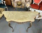 Antīka bronzas konsole ar oniksa virsmu — Luija XV rokoko stilā (Antique Bronze Console Table in Louis XV Rococo Style) (4857) - Image 7
