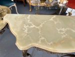 Antīka bronzas konsole ar oniksa virsmu — Luija XV rokoko stilā (Antique Bronze Console Table in Louis XV Rococo Style) (4857) - Image 16