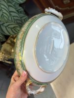 Small Tureen with Lid, Green, Gold, White Color (4390) - Image 6