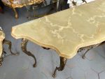 Antīka bronzas konsole ar oniksa virsmu — Luija XV rokoko stilā (Antique Bronze Console Table in Louis XV Rococo Style) (4857) - Image 13