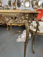 Antīka bronzas konsole ar oniksa virsmu — Luija XV rokoko stilā (Antique Bronze Console Table in Louis XV Rococo Style) (4857) - Image 5