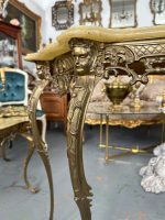 Antīka bronzas konsole ar oniksa virsmu — Luija XV rokoko stilā (Antique Bronze Console Table in Louis XV Rococo Style) (4857) - Image 23