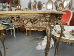 Antīka bronzas konsole ar oniksa virsmu — Luija XV rokoko stilā (Antique Bronze Console Table in Louis XV Rococo Style) (4857) - Image 8