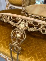 Bronzas Sienas Konsole ar Marmoru un Bronzas Spogulis — Komplekts, Louis XV Rococo, Francija/Beļģija, 19.gs. (4936) - Image 18