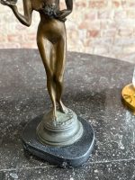 Woman's figure with stone base, heavy, small size (7134) - Image 7