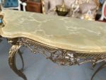 Antīka bronzas konsole ar oniksa virsmu — Luija XV rokoko stilā (Antique Bronze Console Table in Louis XV Rococo Style) (4857) - Image 12