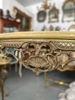 Antīka bronzas konsole ar oniksa virsmu — Luija XV rokoko stilā (Antique Bronze Console Table in Louis XV Rococo Style) (4857) - Image 11