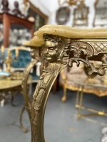 Antīka bronzas konsole ar oniksa virsmu — Luija XV rokoko stilā (Antique Bronze Console Table in Louis XV Rococo Style) (4857) - Image 22