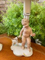 Porcelen bordlampe med figurer, engel og lam, Bavaria (2797) - Bilde 7