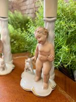 Porcelen bordlampe med figurer, engel og lam, Bavaria (2797) - Bilde 6