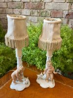 Porcelen bordlampe med figurer, engel og lam, Bavaria (2797) - Bilde 4