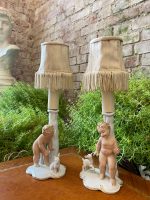 Porcelen bordlampe med figurer, engel og lam, Bavaria (2797) - Bilde 2