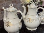 Antīka porcelāna tējas un kafijas servīze 7 personām ar zeltījumu — historisma stilā (Antique Porcelain Tea and Coffee Set for 7 Persons in Historicist Style) (6915) - Image 4