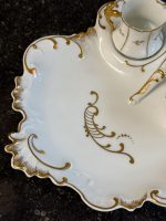 trīsdaļīgs porcelāna trauks ar zelta krāsas detalizāciju (6901) - Image 7