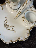 trīsdaļīgs porcelāna trauks ar zelta krāsas detalizāciju (6901) - Image 8