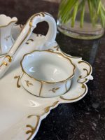 trīsdaļīgs porcelāna trauks ar zelta krāsas detalizāciju (6901) - Image 9