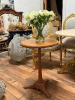 antique french bistro table cast iron base wood top
