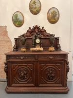 Monumental Oak Sideboard with Figural Carvings – Female Figures, Angels, Animals—Neo-Renaissance, Belgium, 19th Century - Image 2