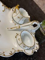 trīsdaļīgs porcelāna trauks ar zelta krāsas detalizāciju (6901) - Image 3
