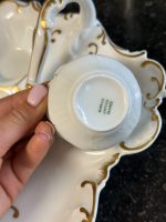 trīsdaļīgs porcelāna trauks ar zelta krāsas detalizāciju (6901) - Image 13