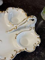 trīsdaļīgs porcelāna trauks ar zelta krāsas detalizāciju (6901) - Image 10