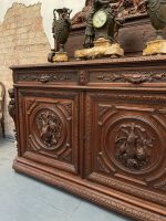Monumental Oak Sideboard with Figural Carvings – Female Figures, Angels, Animals—Neo-Renaissance, Belgium, 19th Century - Image 5