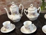 Porcelāna tējas servīze ar violetiem ziediem — Historisms (Porcelain Tea Service with Violet Flowers in Historism Style) (6921) - Image 6