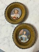 2gab Maza izmēra glezniņas ar samta rāmīti (6284) - Image 3